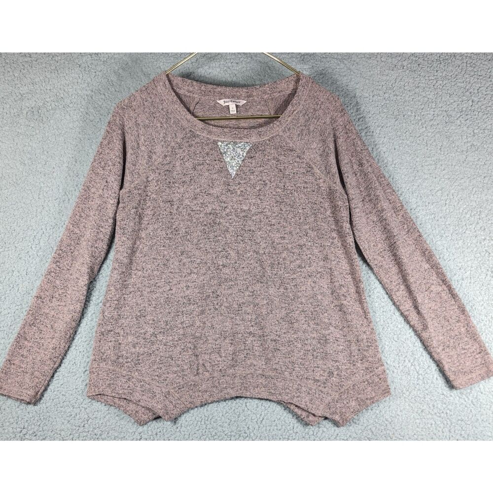 Juicy Couture Shirt Womens Size Small Brown Long Sleeve Bedazzled Sweatshirt